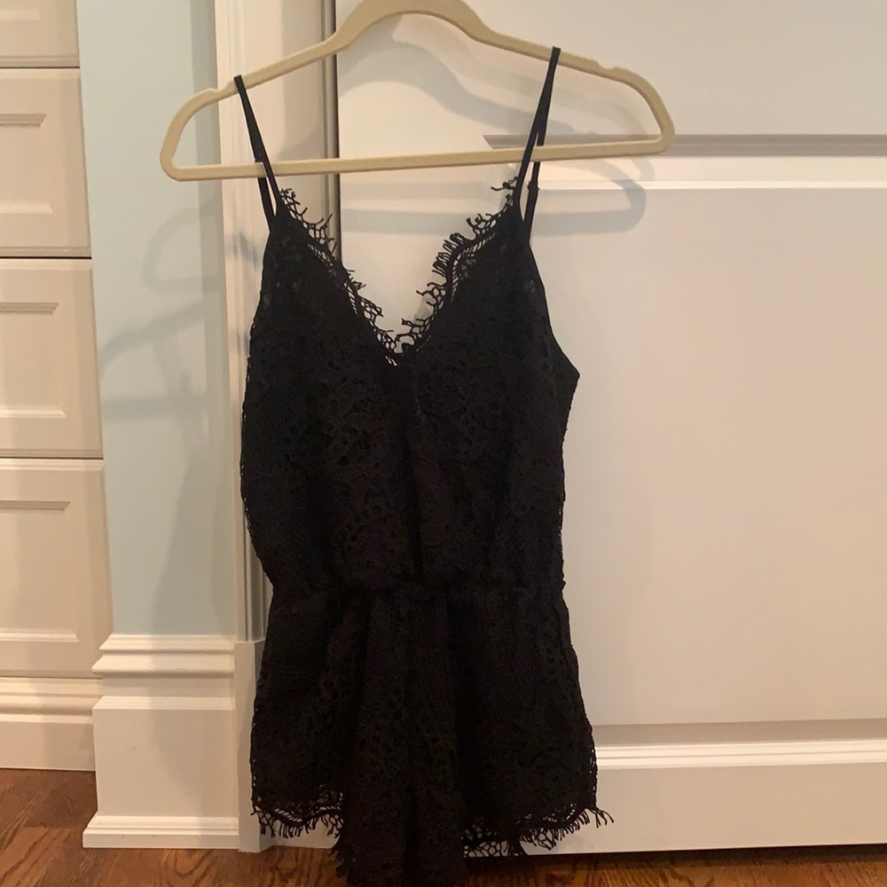 Black lace San Joy romper